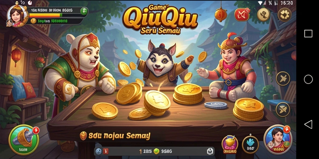 Screenshot gameplay 8G8G yang menampilkan aksi seru QiuQiu.
