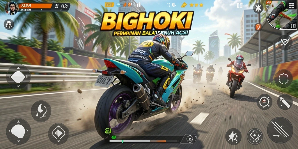 Tampilan screenshot dari gameplay BIGHOKI yang mendebarkan.