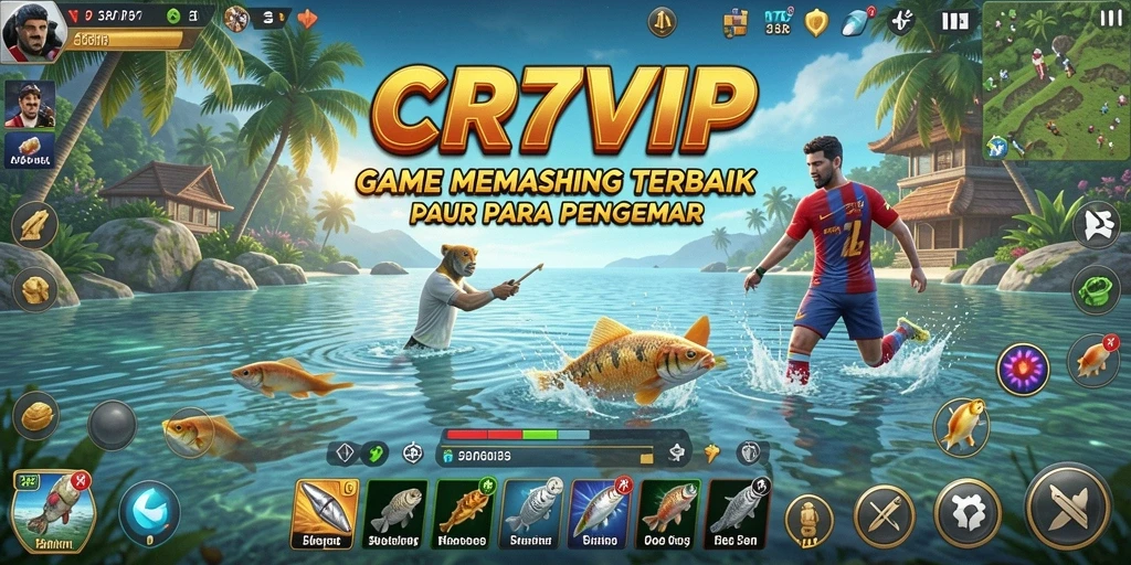 Tangkapan layar CR7VIP menunjukkan aksi memancing yang menarik dan grafis yang luar biasa.
