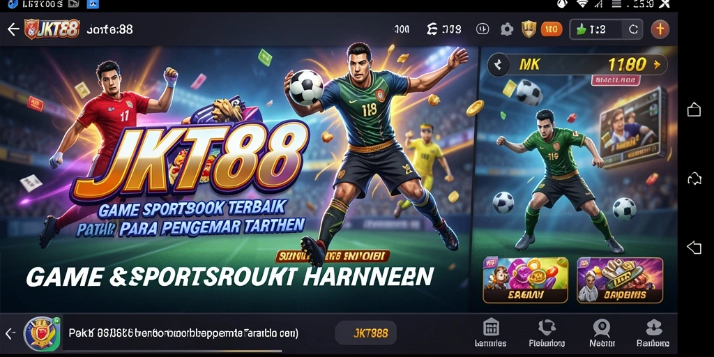 Screenshot utama JKT88 menampilkan antarmuka taruhan yang intuitif.