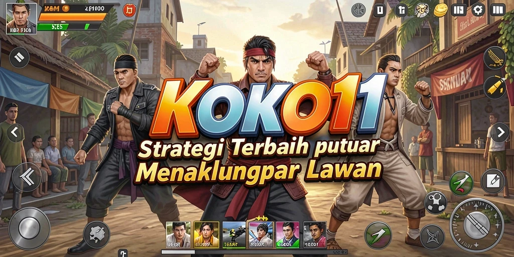Tampilan gameplay KOKO11 menunjukkan pertempuran strategis yang mendebarkan.