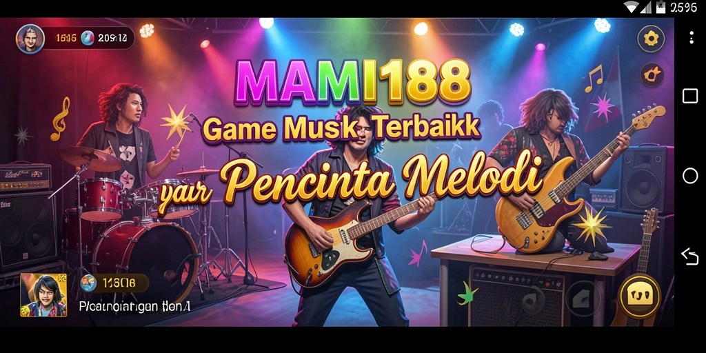 Tampilan gameplay MAMI188 dengan berbagai pilihan lagu musik.