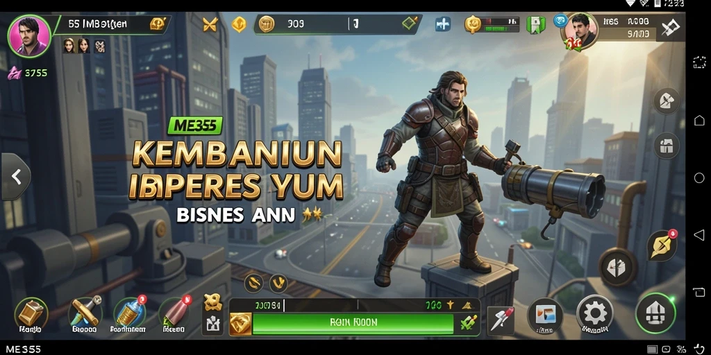 Tangkapan layar gameplay ME355 yang menunjukkan kreativitas dalam membangun bisnis.