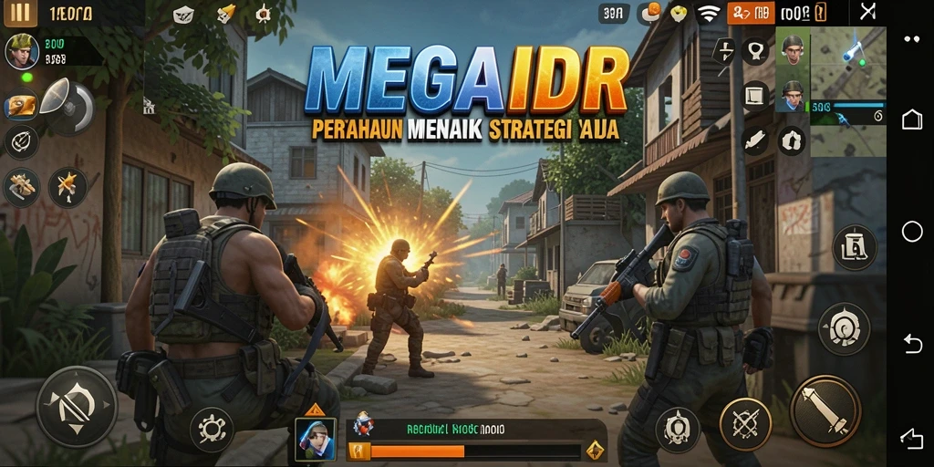 Tampilan gameplay MEGAIDR yang menegangkan dan strategis dalam pertahanan tower.