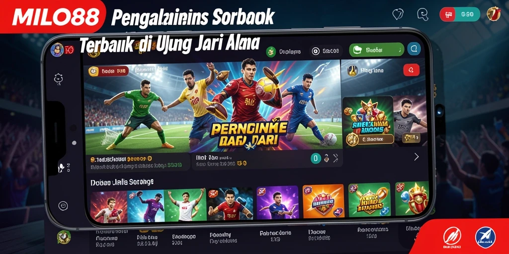 Tampilan gameplay <strong>MILO88</strong> menampilkan fitur sportsbook yang menarik dan interaktif.