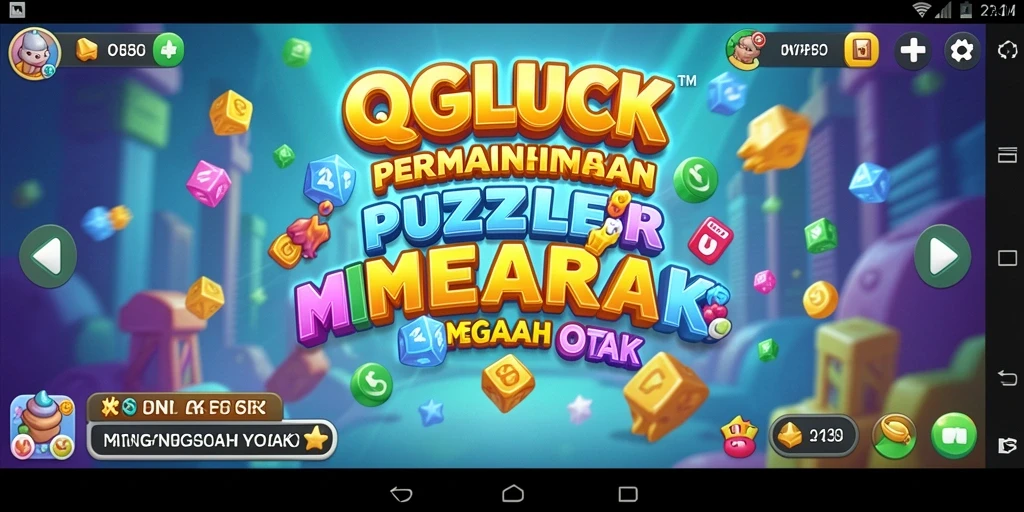 Screenshot menunjukkan gameplay QGLUCK yang menantang dan menarik.