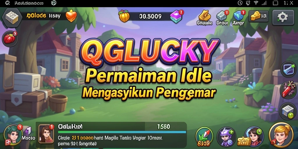 Tampilan gameplay QGLUCKY yang penuh warna dan interaktif.