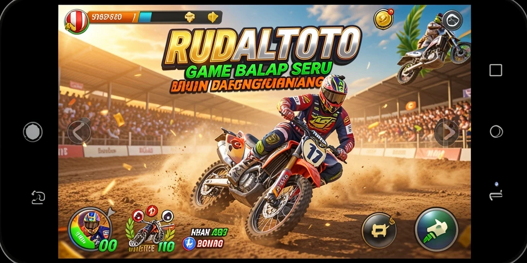 Gameplay RUDALTOTO yang menegangkan dan mendebarkan di trek balapan.