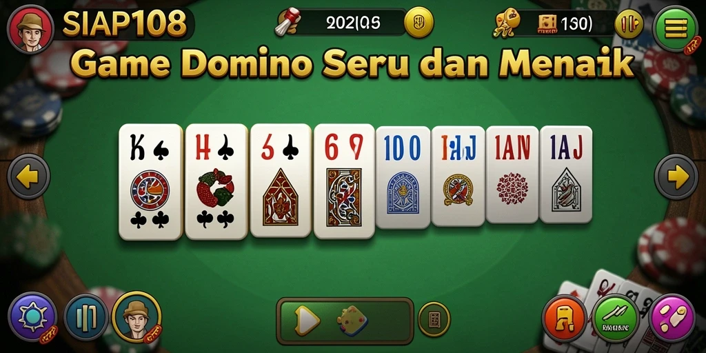 Tampilan gameplay domino SIAP108 yang menarik dan interaktif.