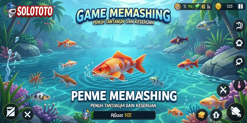 Tampilan gameplay yang menarik dari SOLOTOTO dengan berbagai jenis ikan.