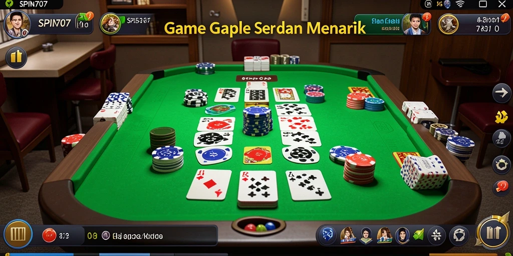 Screenshot SPIN707 menampilkan gameplay Gaple yang seru dan interaktif.